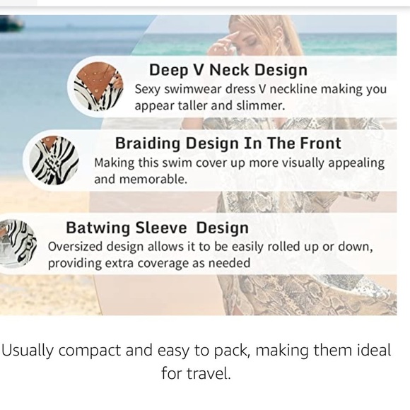 Short Sleeves Maxi Kaftan Beach Dress Cover Up - Brand New - Picture 7 of 12